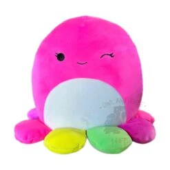 JAZWARES Squishmallow 16 Inch Lasla The Pink Octopus Plush Toy
