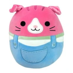 JAZWARES Squishmallow 8 Inch Geraldine The Cat In Overalls Plush Toy