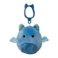 JAZWARES Squishmallow 3.5 Inch Este The Blue Bat Halloween Plush Clip
