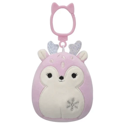 JAZWARES Squishmallow 3.5 Inch Falala The Pink Fawn Christmas Plush Clip 1 JAZWARES Squishmallow 3.5 Inch Falala The Pink Fawn Christmas Plush Clip