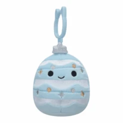 JAZWARES Squishmallow 3.5 Inch Keiko The Blue Tree Christmas Plush Clip