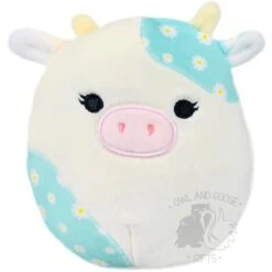 JAZWARES Squishmallow 5 Inch Belana The Cow Floral Plush Toy