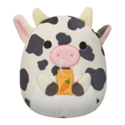 JAZWARES Squishmallow 5 Inch Colin The Cow With Carrot Juice Easter Plush Toy