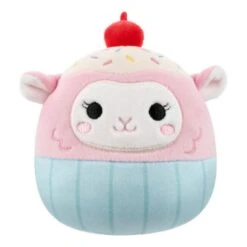 JAZWARES Squishmallow 5 Inch Lala The Cupcake Lamb Easter Plush Toy