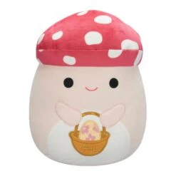 JAZWARES Squishmallow 5 Inch Malcolm The Mushroom With Basket Easter Plush Toy