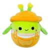 JAZWARES Squishmallow 5 Inch Pilar The Grasshopper In Overalls Plush Toy