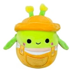 JAZWARES Squishmallow 5 Inch Pilar The Grasshopper In Overalls Plush Toy