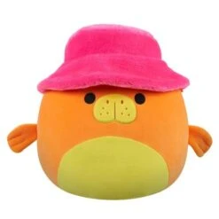 JAZWARES Squishmallow 8 Inch Barkev The Manatee With Fuzzy Bucket Hat Plush Toy