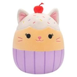 JAZWARES Squishmallow 8 Inch Miriam The Vanilla Cupcake Cat Plush Toy