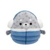 JAZWARES Squishmallow 12 Inch Odile The Seal With Blue Puffer Jacket Christmas Plush Toy -Owl And Goose Gifts 8odisea c squishmallow 8 inch odile the seal with blue puffer jacket christmas plush toy 386822 1