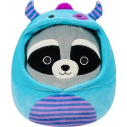 JAZWARES Squishmallow 8 Inch Rocky The Raccoon In Monster Costume Halloween Plush Toy