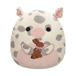 JAZWARES Squishmallow 12 Inch Rosie The Pig With Chocolate Bunny Easter Plush Toy