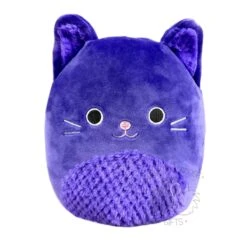 JAZWARES Squishmallow 8 Inch Zazzie The Purple Cat Halloween Plush Toy