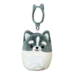 JAZWARES Squishmallow 3.5 Inch Paolo The Pomsky Plush Clip