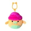 JAZWARES Squishmallow 3.5 Inch Barkev The Manatee With Fuzzy Bucket Hat Plush Clip