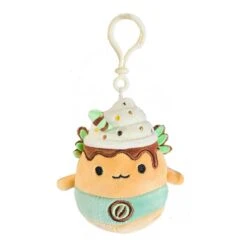 JAZWARES Squishmallow 3.5 Inch Nakobe The Axolotl Latte Plush Clip