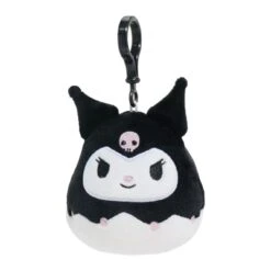 JAZWARES Squishmallow 3.5 Inch Kuromi Sanrio Plush Clip
