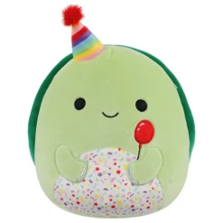 JAZWARES Squishmallow 8 Inch Henry The Turtle With Birthday Hat Plush Toy