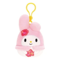 JAZWARES Squishmallow 3.5 Inch Sanrio Tropical My Melody Plush Clip