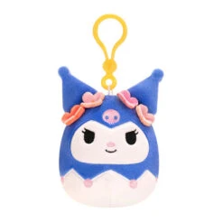 JAZWARES Squishmallow 3.5 Inch Sanrio Tropical Kuromi Plush Clip
