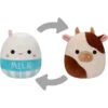 JAZWARES Squishmallow 5 Inch Melly The Milk And Ronnie The Cow Flip A Mallow Plush Toy -Owl And Goose Gifts image 9