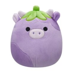 JAZWARES Squishmallow 8 Inch Frederick The Eggplant Cow Plush Toy