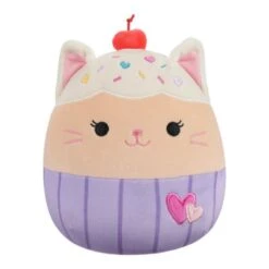 JAZWARES Squishmallow 12 Inch Miriam The Cupcake Cat With Hearts Valentine Plush Toy