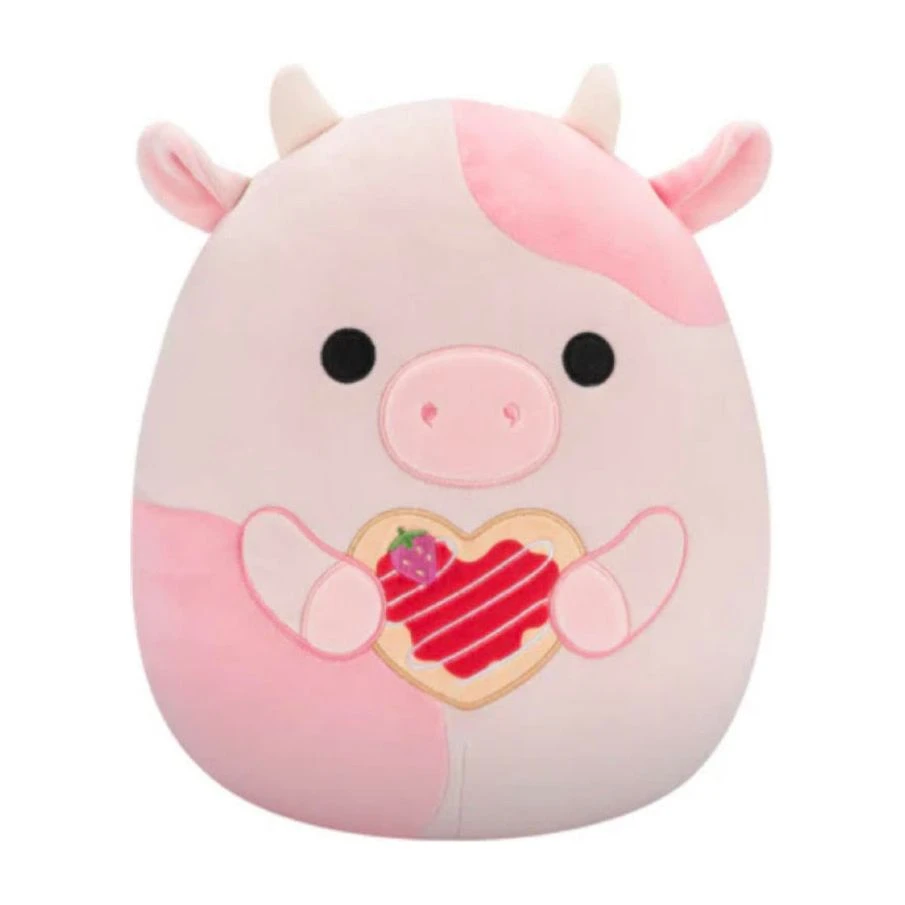 JAZWARES Squishmallow 8 Inch Reshma The Cow With Heart Pastry Valentine Plush Toy 1 JAZWARES Squishmallow 8 Inch Reshma The Cow With Heart Pastry Valentine Plush Toy