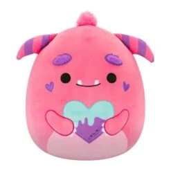 JAZWARES Squishmallow 5 Inch Mont The Monster With Heart Valentine Plush Toy
